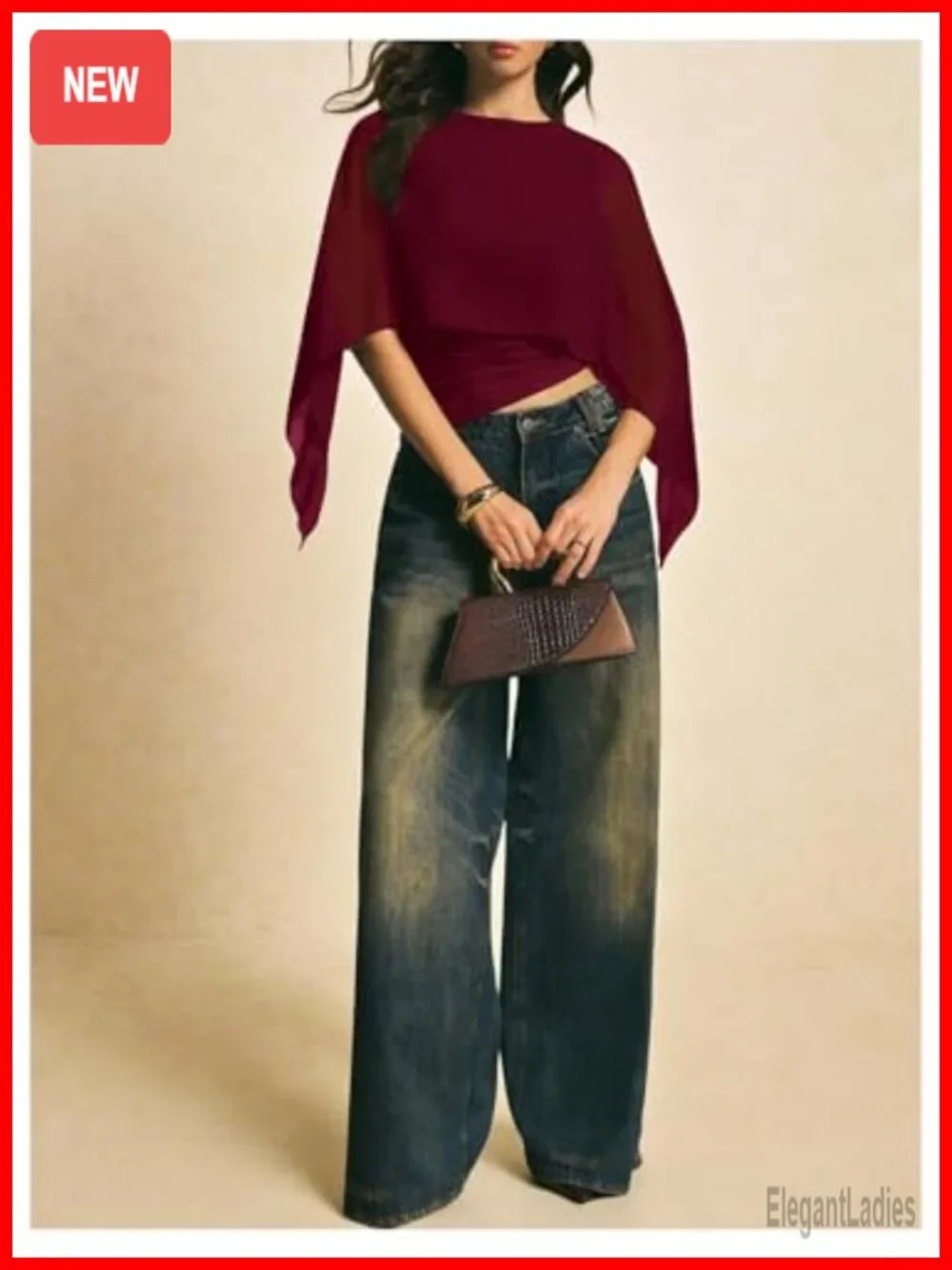 Asymmetrical Chiffon Blouse Dressy Casual Sheer Mesh Top Keyhole Back
